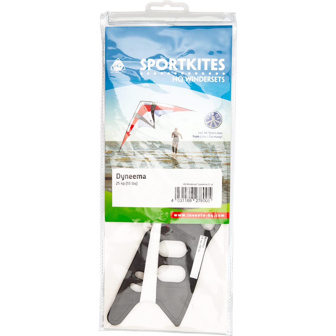 HQ Kites HQLS2520 Set 2 LIGNES Set of 2 Dyneema Lines, 25 kg, 2 x 20 m, White