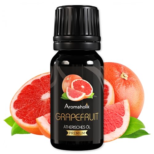 Aromaholik Grapefruitöl BIO 100% naturrein – Ätherische Öle für Diffuser & Aroma Diffuser – Zertifiziertes ätherisches Öl aus Indien – Grapefruit Essential Oils 10ml für Sauna & Massage