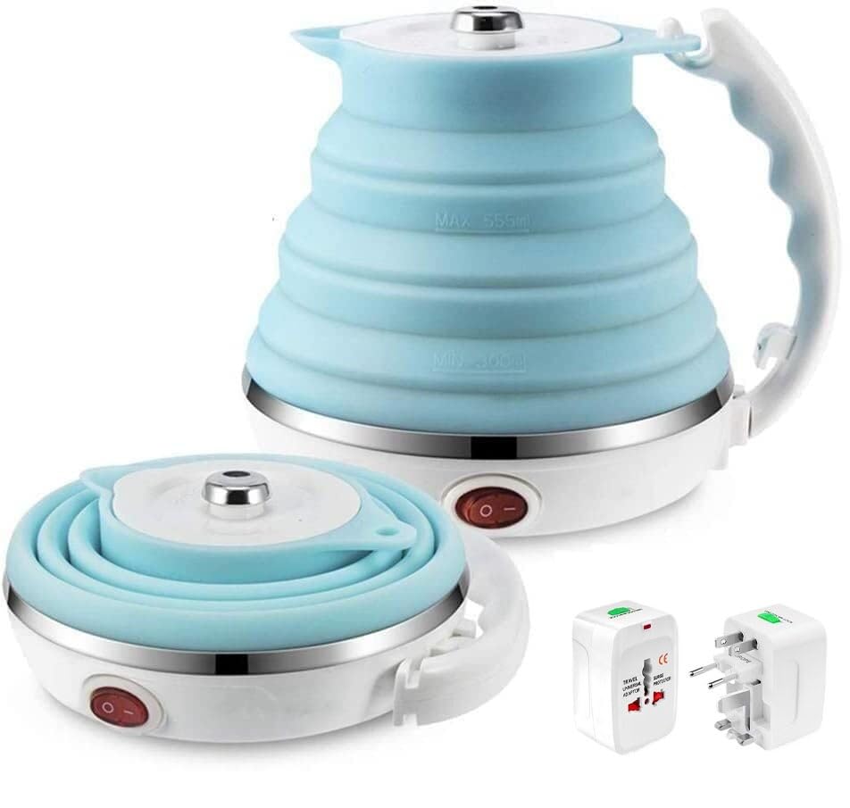 Mini tetera eléctrica plegable de viaje 550ml silicona miniatura 1