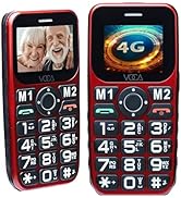 VOCA Big Button 4G Phone for Seniors Elderly | Unlocked 4G LTE | Amplified Volume | SOS | Speed D...