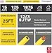 Thonapa 3 Outlet Lighted Outdoor Extension Cord 25 ft - 12 Gauge 15 Amp Heavy Duty Power Extension Cords - SJTW - Great for Major Appliances, Power Tools, Garden Supplies - Yellow