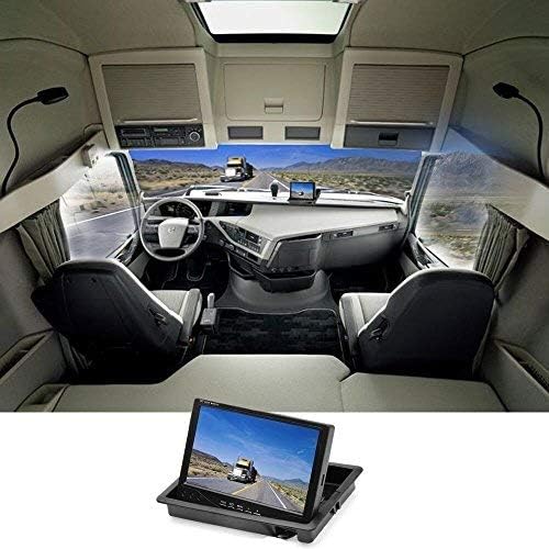 Camecho 12 V - 24 V Coche Copia de Seguridad cámara Impermeable visión Nocturna cámara de visión Trasera con Cable Sistema Kit + 7 LCD Monitor para autobús/Remolque camión/Van/RV/Los campistas