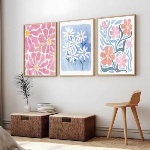 Image of kotart Painting Boho Wall Art Home Decoration Paintings With Frame For Living Room Bed Room Hotel Wall Decor Digital Reprint Set of 3 (10X13 inch)