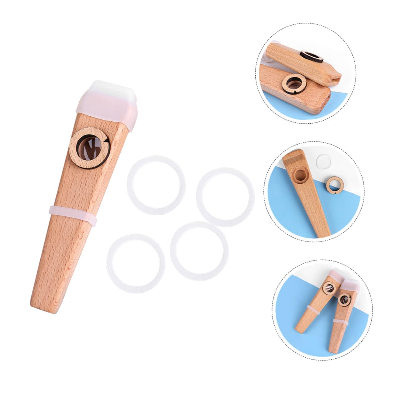 Zerodeko Kazoo Portable en Bois pour Ukulélé et Guitare, Forte Résonance, Facile à Transporter, Instrument Fiable pour Débutants de Tout Âge