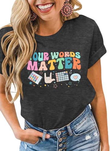 Teacher Shirts Speech Therapy Shirt: Women Special Education Sped Teacher T-Shirt Mental Health Graphic Tee Top2