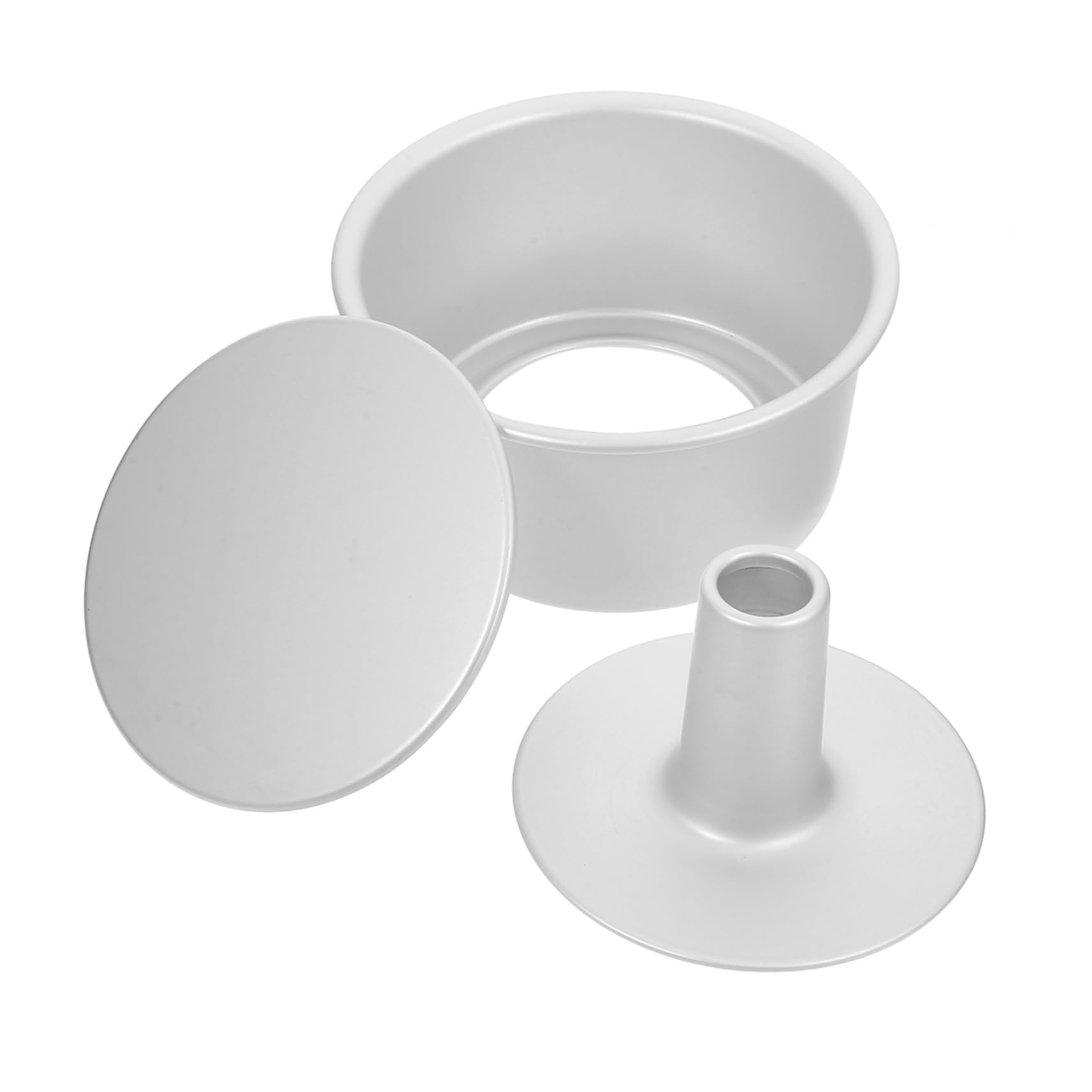 Amosfun 3 Ensembles moule a gateau circorama moule rond cake pop muffins à gâteau rond plats de cuisson poêle en métal à cake avec fond amovible d'aluminium