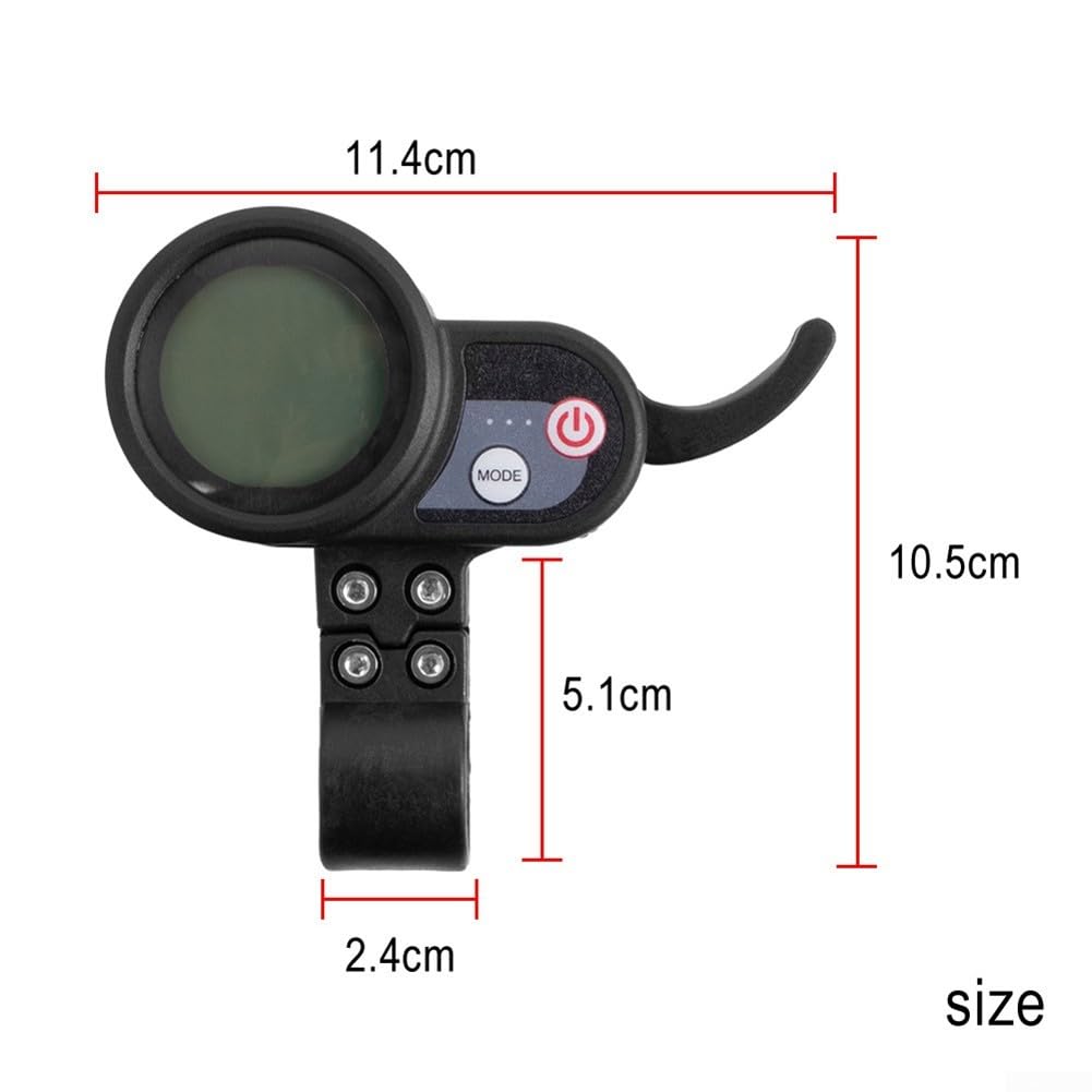 Acceleratore a farfalla con display LCD a 6 pin, 36 V, 48 V, 52 V, 60 V, per scooter elettrici, panoramica completa delle prestazioni (stile 1)