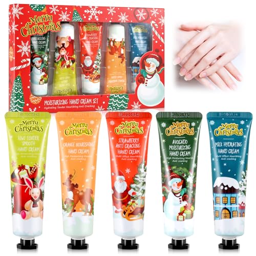 Boobeen 5 Pack Set Crema de Manos, Loción de Manos, Crema de Manos para Mujeres Hombres Nutritiva e Hidratante, Crema de Manos Portables