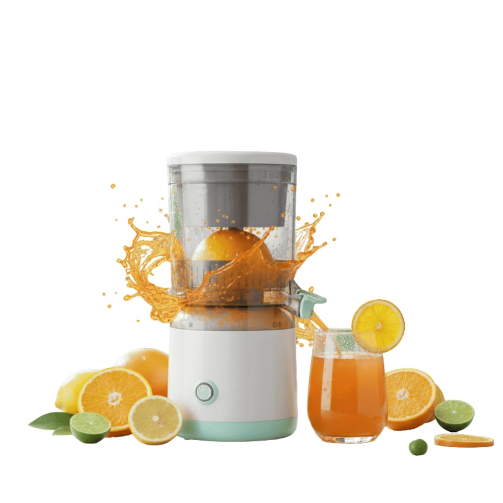 Drumstone 10 𝒀𝒆𝒂𝒓𝒔 𝑾𝒂𝒓𝒓𝒂𝒏𝒕𝒚 Portable Electric Citrus Juicer Machine – Wireless Rechargeable Orange & Mosambi Juice Maker, 200ML Capacity, 45W Instant Fruit Press for Fresh Juice-picture-18
