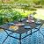 Sophia & William Patio Dining Set 7 Pieces Outdoor Metal Furniture Set, 6 x Patio Dining Swivel Chairs Padded with 1 Umbrella Dining Table for Lawn Garden (Blue)