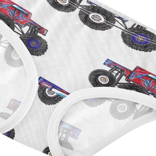 Cute Cartoon Trucks White Toddler Girls Underwear 2t Cotton Girl Panties Cute Durable Kids Briefs Undies4