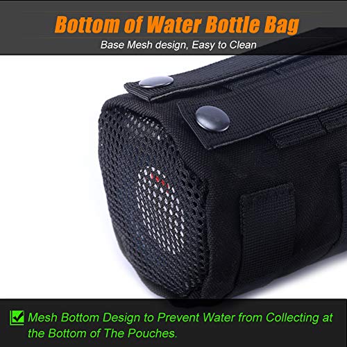 Upgraded Tactical Drawstring Molle Water Bottle Holder Tactical Pouches (Only Pouch)