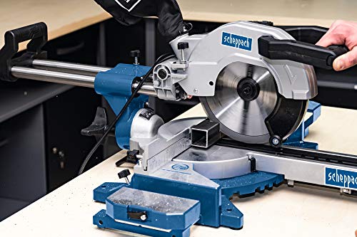 Scheppach Kappsäge HM90MP für Holz, Alu, Stahl, Kunststoff, Kupfer - Multifunktions Kapp-Zug-Gehrungssäge 1700W mit 2 Geschwindigkeiten (Ø216 mm Sägeblatt, Schnittleistung von 340 x 65 mm) – Bild 6