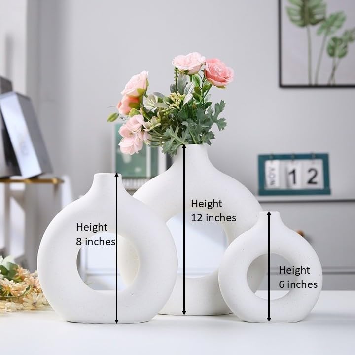 Image of Minimalist Ceramic Donut VASES (8 inches Dia)