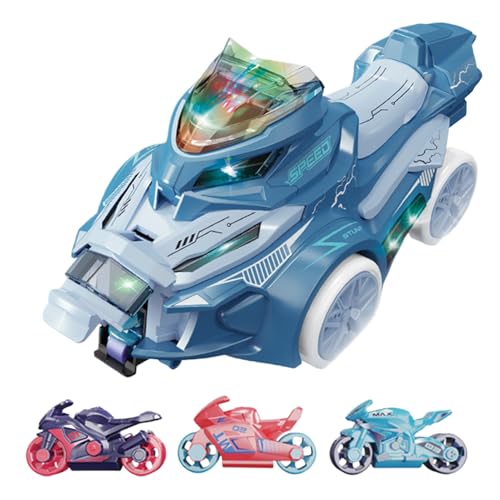 Genérico Moto de cross à télécommande, jouet de renversement avec rotation à 360 degrés, télécommande avec son et lumière pour enfants, fêtes,...