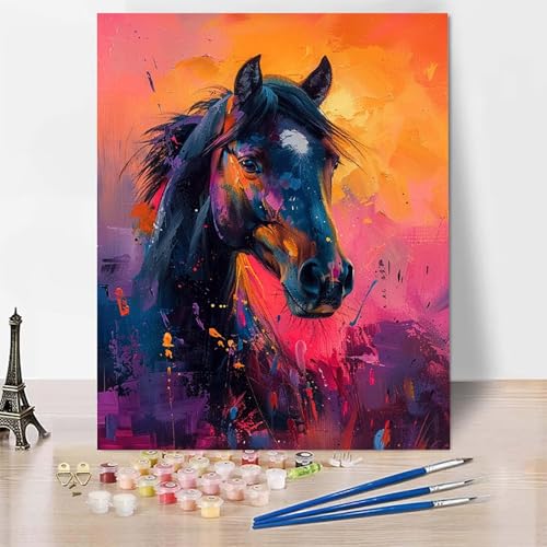 🎨【NON C'È BISOGNO DI REGOLARE I COLORI, PIGMENTO SUFFICIENTE】I colori corrispondono ai numeri della tela uno per uno, quindi puoi usarli direttamente senza mescolarli. La vernice ha un forte potere coprente e può facilmente coprire le linee della bozza
