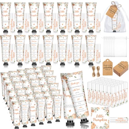 Lotion pour les mains et baume à lèvres : lot de 50 cadeaux invités pour fête prénatale