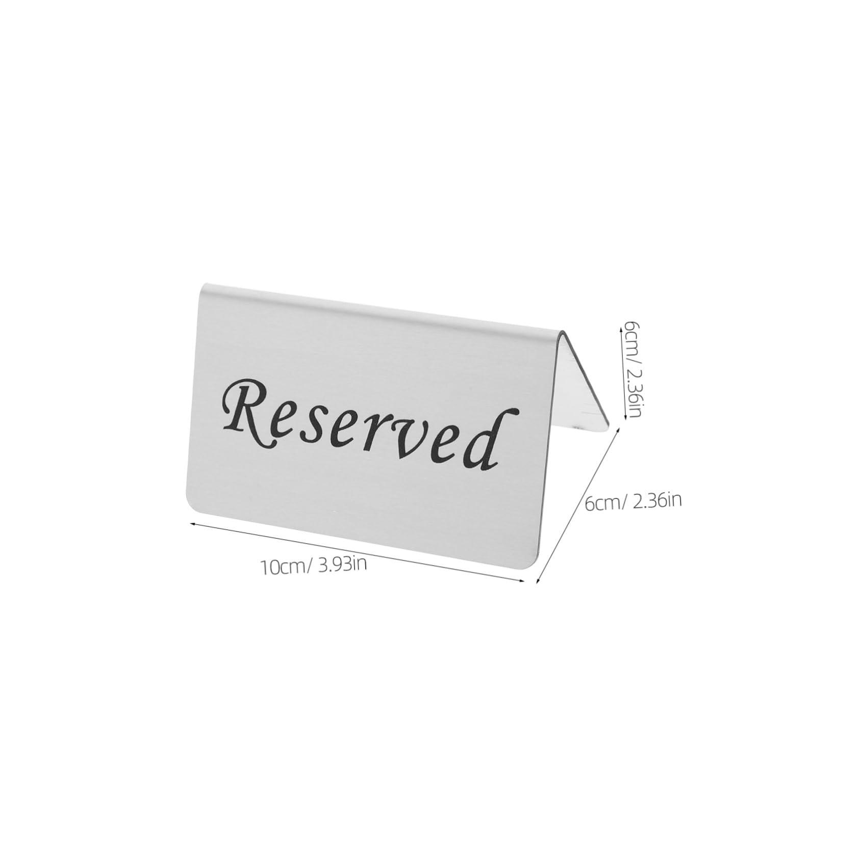 PRETYZOOM 4Pcs Stainless Steel Reserved Signs for Wedding Party Freestanding Table Card Sign Modern Design Reserved Table Sign for Events and Concise Display and Stable