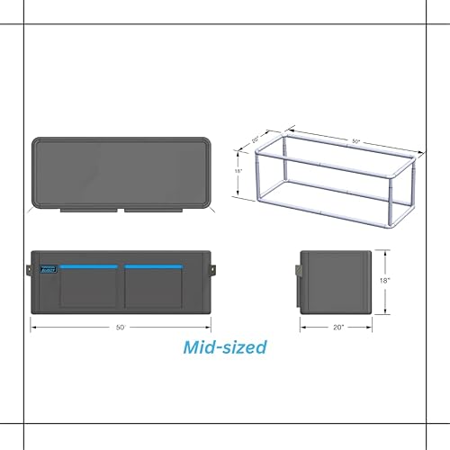 Miniatura 6 de Tonneau Buddy Tamaño medio hecho de materiales resistentes con 18 bolsillos totales resistente al agua fácil de instalar y quitar altura ajustable