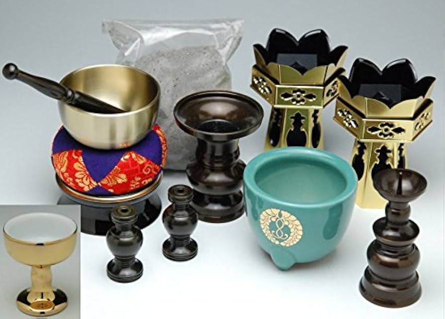Amazon | 仏具セット 「新本丸2.5号」 浄土真宗本願寺派 用(西