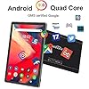 Tablet 10 Inch, Dual SIM Solt Android 9.0 Quad Core Processor Tablets, 32GB ROM 6000mAh Battery Google Certified HD Tablet, Support 128GB Memory Storage Expand, WiFi, Bluetooth, GPS