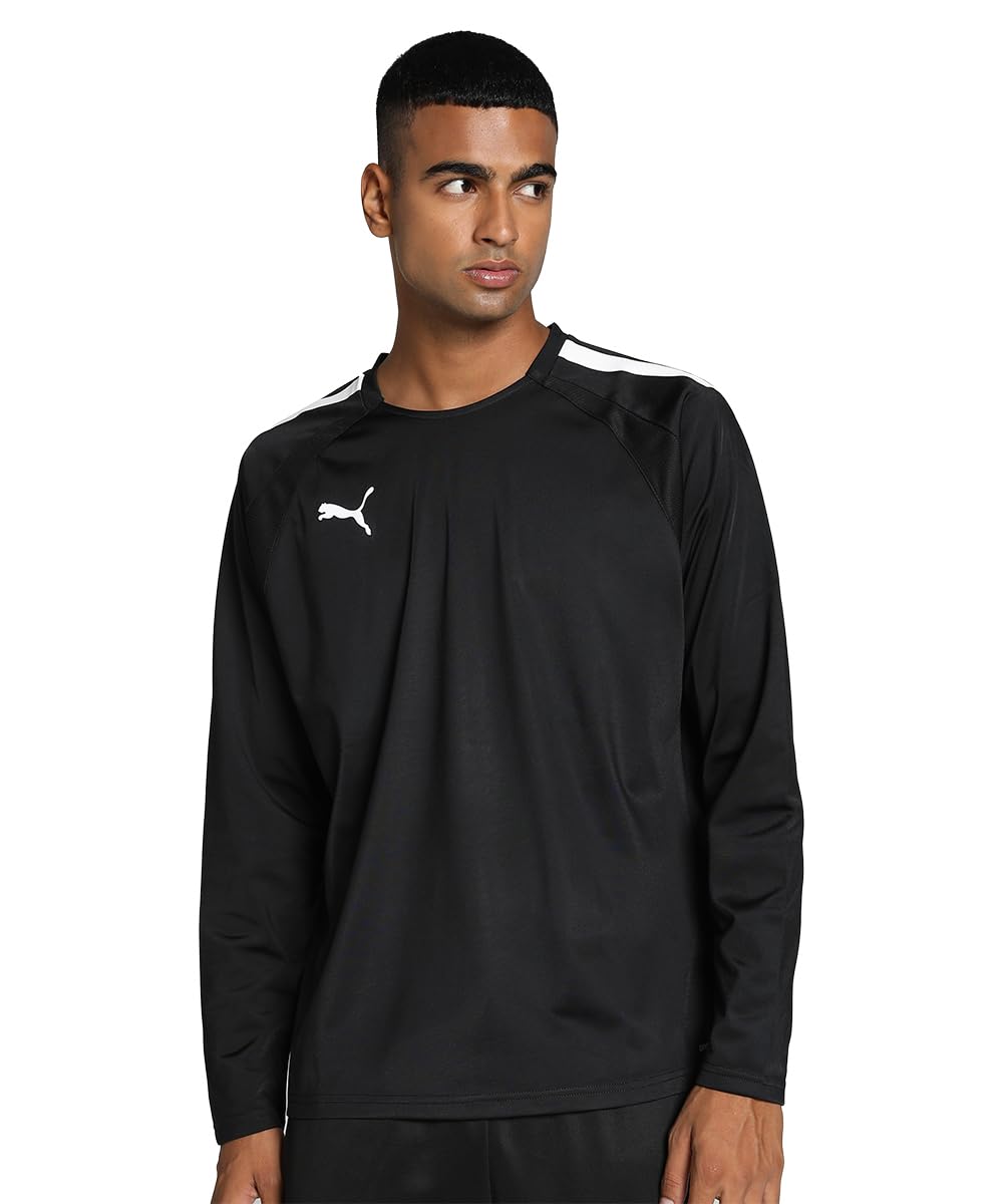 PUMA Men's TeamLIGA Training Sweat Sweater, Puma Black-Puma White, S