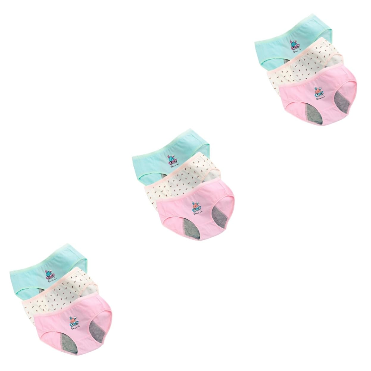 SHERCHPRY 9piezas Bragas Menstruales Impermeables para Mujer De Ropa Interior Transpirable y Cómoda para Ciclo Menstrual