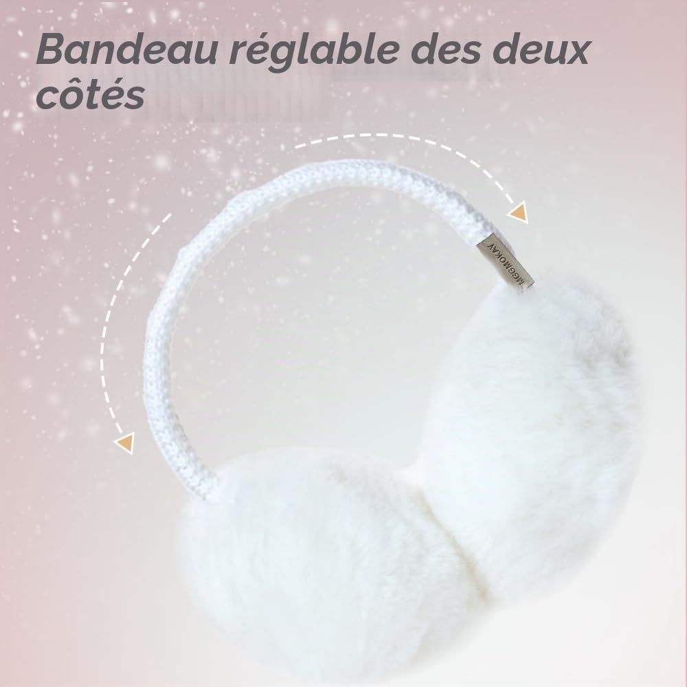 MGGMOKAY Hiver en Plein Air Couvre-oreilles pour Hommes Femmes,cache-oreilles en peau de mouton,Cache-oreilles Chauds