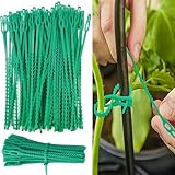 Ezranova 60 verstellbare Pflanzenbinder Kunststoff Kabelbinder Set Drehbinder für Grünpflanzen...