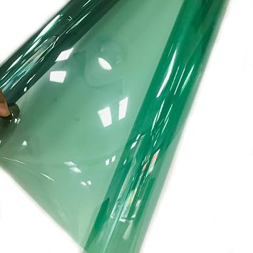 Window Tinted Car Film, 66% VLT Green, Glass Window Tints Foil Solar Protection Film for Vehicle 50x300cm