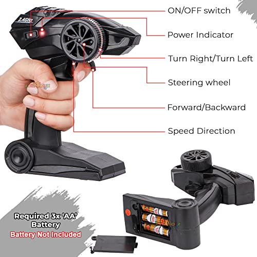 Image of Zest 4 Toyz Remote Control Rechargeable Rock Crawler Car 2.4G Radio Control rC Cars 4WD Off Road RC Monster Trucks Toys for Kids Boys (Red)