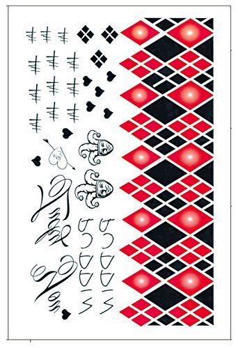 DaLin Temporary Tattoos for Costume Accessories and Parties 3 Large Sheets (HQ Collection)