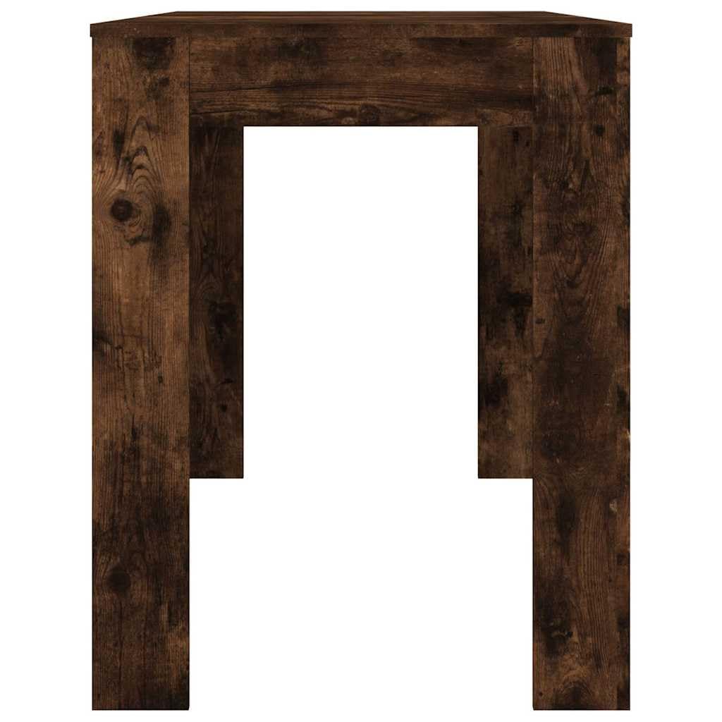 vidaXL Mesa de Comedor, Mueble Mostrador, Mesa de Cafetería Bistró, Mueble para Cocina Restaurante, Madera de Ingeniería Roble Ahumado