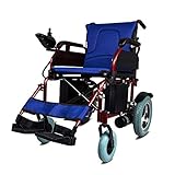 Adjustable footrest Electric Wheelchair with 24 inch Wheels - Purple Folding Wheelchair for The Elderly and Traveling,