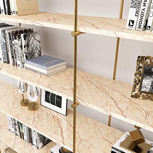Image of WISDOM Marble Wall Sticker Wallpaper Decorative Home /Furnituer /Cabinets Marble Vinyl Wallpaper (24x120 Inch, Bottochino Marble)