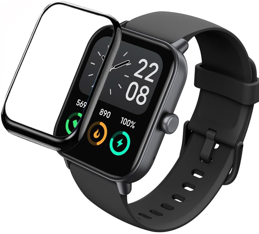 [4-Pack] for IDW19 Smartwatch Screen Protector, Full Coverage 3D Curved Edge Frame Case Friendly Anti Scratch Anti-Bubble HD Clear PET Film for IDW19 1.8” MILOUZ Smart Watch