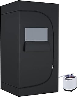 Portable Sauna Tent for Home, Sauna Box Personal Steam Sauna with 1000W 2.6L Steamer, Indoor Sauna Steam Room, at Home Sauna Kits Saunas Full Body, Sauna Portatil 63"x 35.5"x 35.5"