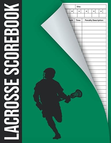 Lacrosse Scorebook: Lacrosse Score Pads, Lacrosse Score Sheets for Scorekeeping, Lacrosse Stat Book, Great Gift for Lacrosse Coach, Players, Large Size 8.5 x 11 inches