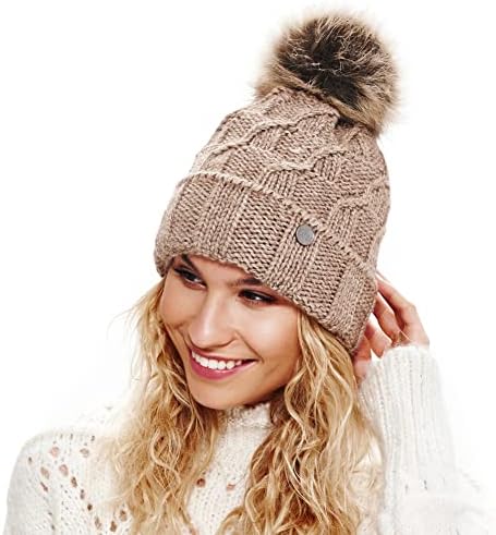 ELIMELI Kasjmier muts dames winter warme gebreide muts wollen muts met