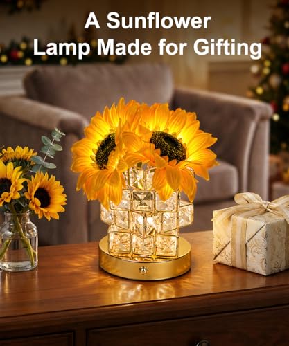 Image of Fussion Rechargeable Sunflower Lamp, Flower Lamp, Birthday Gifts for Women