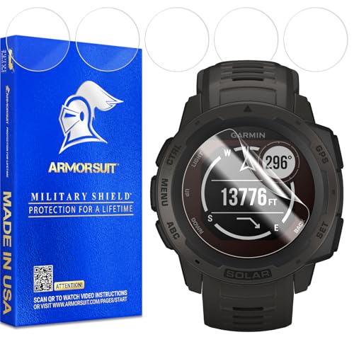 Image of ArmorSuit 6 Pack for Garmin Instinct Screen Protector MilitaryShield HD Clear TPU Film - Made in USA
