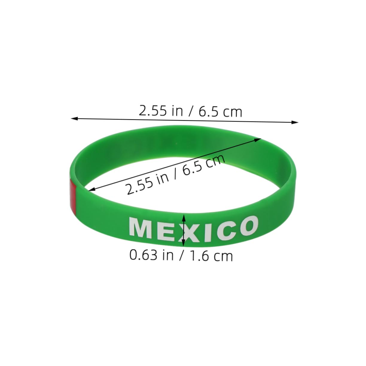 KOMBIUDA Strong Silicone Bracelets 4pcs Country Flag Wristbands Rubber Wristbands for Men Sports Fan Bracelets Elastic Adjustable