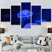 SIGNWIN 5 Panel Canvas Wall Art Light Float for Home Decorations Ready to Hang - 60