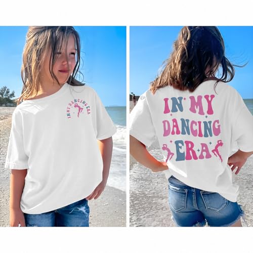 Image of GLIGLITTR in My Dancing Era Shirt for Girls Kids Toddler Dancer Graphic T-Shirt Funny Dance Lover Short Sleeve Summer Tees
