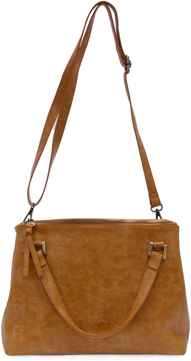 Joy Susan Shawna Triple Zip Satchel Crossbody Handbag