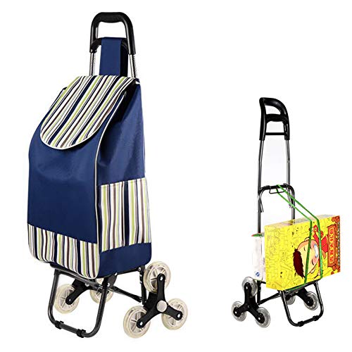 ZDYLM-Y Einkaufsroller klappbar Haltbarer Lebensmittelgeschäft-Gebrauchswagen mit Kristallrad Tri-Wheels, die Multi…