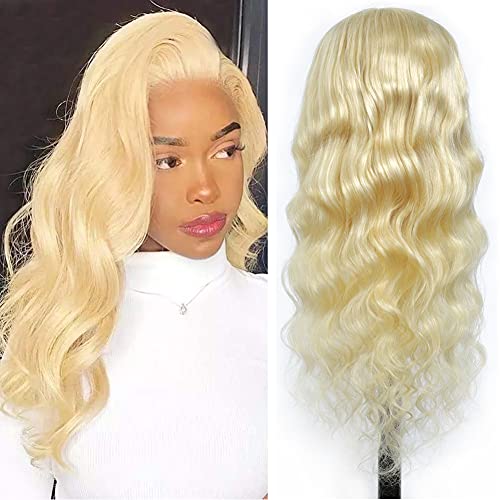 Chinphon Hair 613 Blonde Lace Front Wigs Human Hair 13x4 Body Wave Lace Front Wigs Pre Plucked with Baby Hair 150% Density 613 Lace Frontal Wig Human Hair for Women (16 inch)