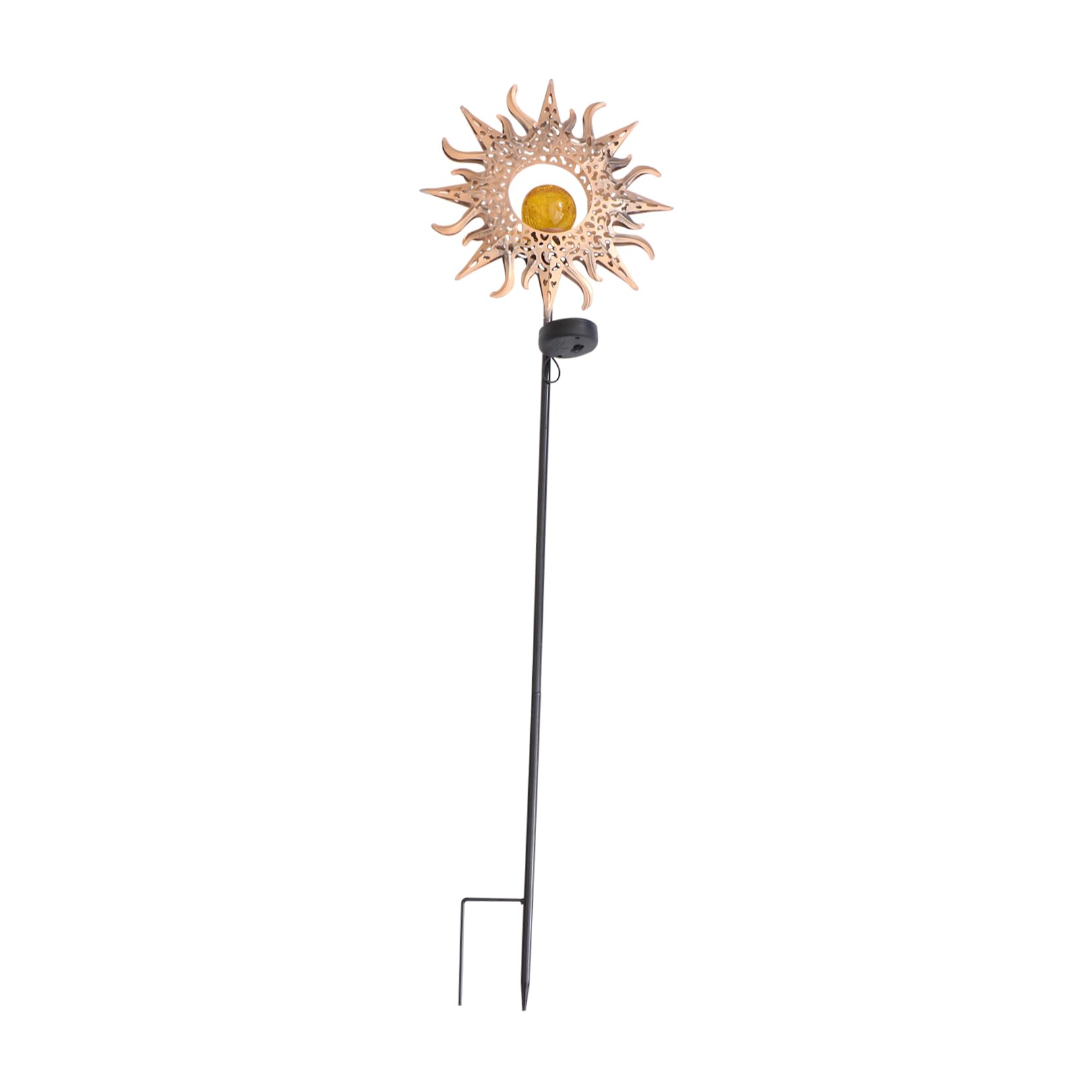 Lámpara Solar De Jardín Decorativa De Hierro Forjado Proyector Solar Para Patio y Pasillos