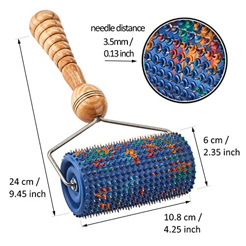 LYAPKO Big Roller Massager 5.0 AG Acupressure 570 Needles. for Acupuncture on All Larger Areas of The Body. Unique Patented Applicator Therapy Self Dynamic Massage Tool.