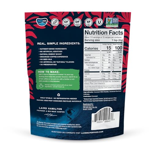 Laird Superfoods - Superfood Creamer Powder Unsweetened - 8 oz.
